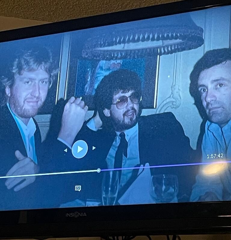 Netflix Tina documentary. Roger Davies to my left, Barry Marshall on my right.